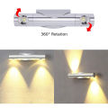 Đèn led gắn tường trang trí sáng 2 đầu có thể chỉnh góc chiếu. 
