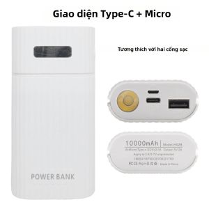 Aideepen | DIY USB Power Bank Case Cho 18650/21700 Bộ Pin Sạc Nhanh Không Hàn Mô-đun Sạc Bằng Giấy Bóng Kính Của Aideepen