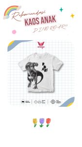 My In Baju Kaos Anak Laki Laki Motif Dino Roar Tangan Pendek Usia 1-11 Thun k112