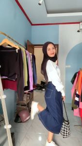 BLOUSE RAJUT PITA / KAMARI ATASAN BLOUSE WANITA MOTIP PITA LUCU / NADINE BLOUSE PITA RAJUT