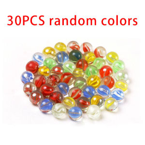 30PCS 1.4cm Childrens Game Machine Checkers Yoyo Balls Colored Glass Beads Fish Tank Decoration Beads Glass Balls Game Pinballs