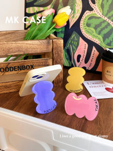 Portable Foldable Metal Phone Stand Colorful Glue Clamp Stand Mini Adhesive Multi-Function Desktop Phone Holder Zinc Alloy