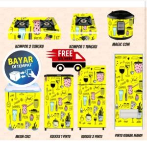 stiker kulkas satu pintu/ stiker kulkas dua pintu / stiker kulkas kompor dua tungku / stiker mesin cuci dua tabung / stiker megicom / stiker AC / stiker pintu kamar mandi