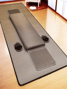 Thickened Ice Silk Floor Mat Rectangular All Seasons Large Prayer Pad Detachable Home Use Ice Vine Mat for Floor Sitting