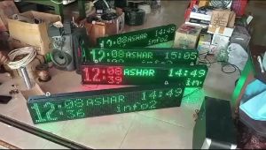 Jam masjid Jam digital Jadwal sholat LED running text jam masjid - Merah - Hijau - Biru - Putih