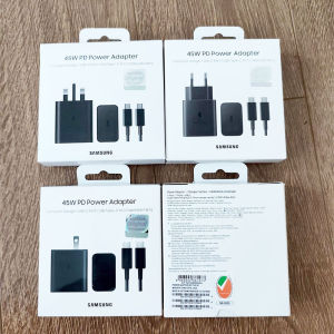 Samsung | Samsung 45w Charger EU/US/UK Super Fast Charge Adapter 1.8M Type C For Galaxy A55 C55 A56 M55 S26 S25 S23 S22 Plus Note20 Ultra
