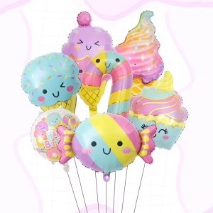 7pcs Candy & Ice Cream Theme Balloons Set