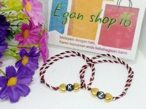 Gelang tridatu inisial huruf A-Z Gelang tridatu love Gelang tridatu asli Bali Gelang tridatu original Gelang cowo Gelang cewe