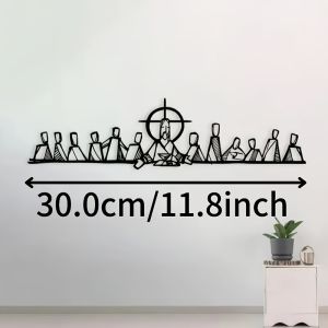 CIFbuy | CIFBUY Metal Wall Art The Last Supper Durable Iron Religious Decor Minimalist Black Jesus Apostles Home Church Ornament