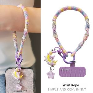 ZHENGEGE | Cute Cartoon Pendant Durable Colorful Wristband Keychain Strap Short