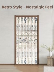 XILOUYUE | Retro Ethnic Style No-drilling Curtains