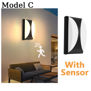 LED Wall Light Radar Motion Sensor 6W 12W Indoor&Outdoor Waterproof IP66 Porch Wall Lamp Home Sconce Decoration Lighting