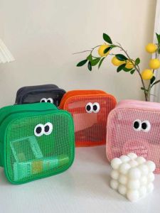 South Korea Livework Stereo Large Capacity Mesh Makeup Wash Bag Digital Organizing Bag Travel Sundries Cosmetics Bag