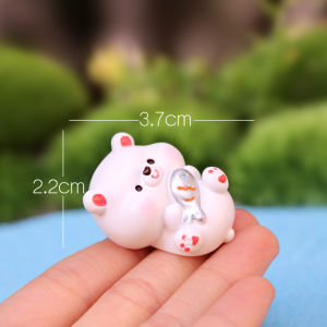 Đồ Chơi Động Vật Hoạt Hình Dễ Thương Khối Mù Resin Đồ Trang Trí Cảnh Nhỏ Bóng Mây Bắc Cực Thảm Câu Cá Gấu Nhỏ Đồ Chơi Tĩnh Điện Từ Trung Quốc