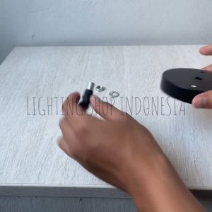 Ikatan Kabel Pendek Jepitan Mur & Drat As + Mur Ring Tajam Baut Sparpart Sepasang Lampu Gantung Kop Base