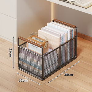 Wheeled Book Storage Box Childrens Classroom Bookshelf Home Use Moving Book Organizer Double Door Bookcase for Students