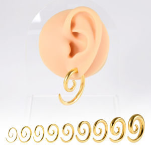 1PC Stainless Steel Ear Weights Gauges Spiral Earring Expander Snail Twist Ear Plugs Stretching Tapers Ear Gauge Piercing Jewely