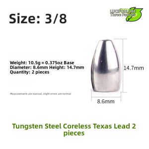SANZHILUCI | Plastic-Free High-Quality Tungsten Bullet Sinker Fishing Weights