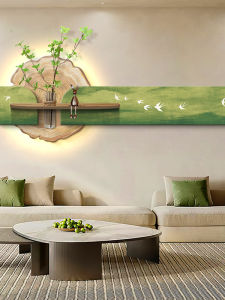 MUWU | Stereoscopic Sandstone Texture Wooden Style Living Room Decorative Painting