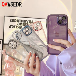 QAWSEDR ฝาหลังโปร่งใส สำหรับ OPPO A5S A7 A12 2018 ป้องกันกล้องคูมครอบผิวนอกเนื้อนิ่ม TPU โทรศัพท์ 2019-2023