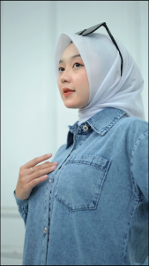 Syehal Onset SET-A02- Setcel Full Jeans Pakaian Wanita Oversize- Baju Lebaran Wanita setelan jeans
