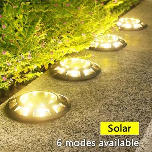 🔔【Ra mắt sản phẩm mới】 + Giao hàng miễn phí🔔12 LED Đèn Sân Vườn mặt trời không thấm nước năng lượng mặt trời đèn mặt đất ánh sáng ngầm cảm biến đèn cảnh quan cho lối đi có cỏ