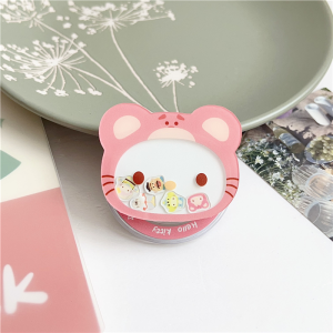 MagSafe Magnetic Absorption Stand Cute Cartoon Inflatable Retractable Ring Clip Strong Adhesion Mobile Phone Holder Desk Accessory