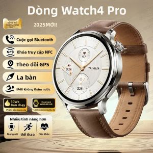 Đồng Hồ Thông Minh Thể Thao GPS Mới Năm 2025 Dành Cho Nam Màn Hình AMOLED 1.85 Inch Chống Nước IP68 Thiết Bị Theo Dõi Thể Dục Với Chức Năng La Bàn NFC Và Gọi Điện