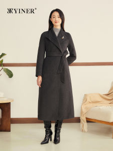 YINER | Winter French Lapel Wool-Cashmere Blended Double-Faced Handmade Coat