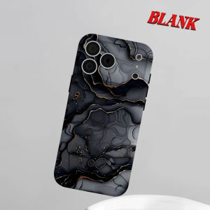 Black Gold Ink Marble Phone Case for iPhone 18 17 16 15 14 13 12 11 Air Pro Max Plus Double-layer Cover