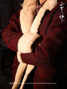 Red Snake Year Celebration Pattern Mens Tang Suit Long Sleeve Floral Embroidery Traditional Chinese Clothing Youth Casual Wear