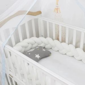 1M 2M 3M Toddler Baby Bed Bumpers In The Crib Newborn Baby Crib Protector Bed Braid Knot Cushion for Infant Kids 3 Shares Bumper