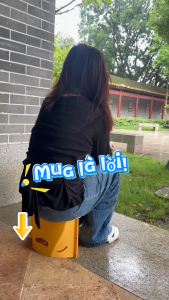 VOVOVA ngoài trời nhựa đa chức năng gấp phân ngoài trời xách tay nhỏ giỏ lưu trữ cầm tay đường phố đứng phân câu cá