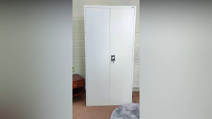 2 Swing Door Clothes Steel Locker Cabinet