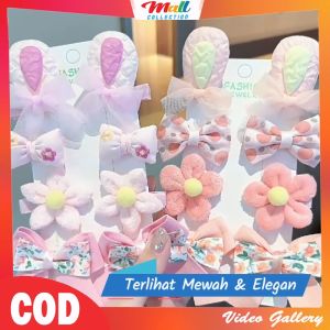 MALL - Jepitan Set 8Pcs Jepit Rambut Pita Fashion Wanita Korea Anak Perempuan Lucu KCR52