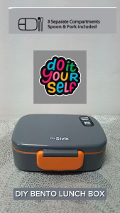 My Style TM 1511 B DIY Bento Lunch Box with Spoon & Fork Boys - Kotak Bekal dengan Sendok dan Garpu