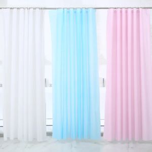 180x180cm PEVA Waterproof Shower Curtain with Hooks Bathroom Thickening Wave Window Tulle Bath Curtain Bathroom Accessories