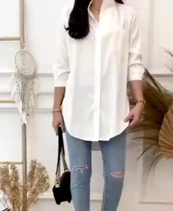 Tunik Wanita Kerah Sanghay Remaja Crinkle Airflow Atasan Muslim Terlaris