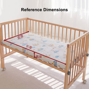 เปลผ้าฝ้ายถักนุ่มผ้าปูที่นอนพอดีผ้าคลุมที่นอนพิมพ์ลายการ์ตูนผ้าคลุมเตียงเด็กทารก60*120ซม.