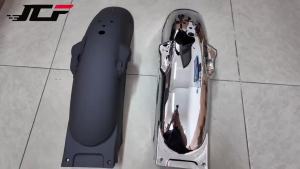 JNYD Retro Motorcycle Rear Metal Fender Mudguard Cover Black/ Chrome Universal Cafe Racer For Honda CG125 Yamaha Suzuki