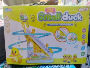 Mainan bebek tangga berjalan ada musik dan lampu