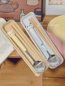 Portable Bear Fork Spoon Set: A Must-Have Carry-On Dining Set for Student Children