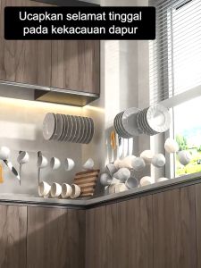 Rak Cuci Piring Stainless Steel Rak Pengering Piring Rak Piring Wastafel Dapur Dish Rack