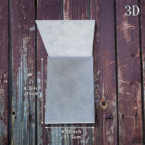 "Harmony of Cones and Green Leaves" Design 3D Pressed Flower Folder - Durable White Plastic Easy for Card Making and Scrapbooki