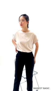 MASCOT Kaos Oversize Wanita Kekinian Tali Karet Serut Bahan Cotton Combed (M.2441)