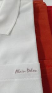 Alain Delon Polo เสื้อโปโล สีพื้น ผู้ชาย มีกระเป๋าที่อกซ้าย รุ่น SSK015-1