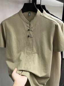 JIARONG | Slim Breathable Chinese Style Hemp Shirt For Summer