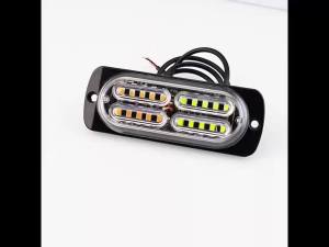 20 Led Strobe Warning Light Ultrathin Car Grille Flashing Lightbar Truck Carriage Beacon Lamp Amber Traffic Signal Light 12V 24V