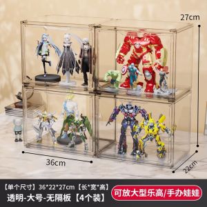 Acrylic Transparent Hand-Made Storage Box Toy Building Block Doll Lego Pop Mart Desktop Display Stand Dustproof