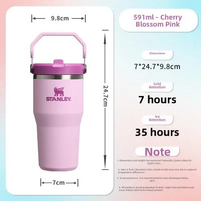 Stanley | Folding Straw Large Capacity Insulated Water Bottle 591ml /887ml